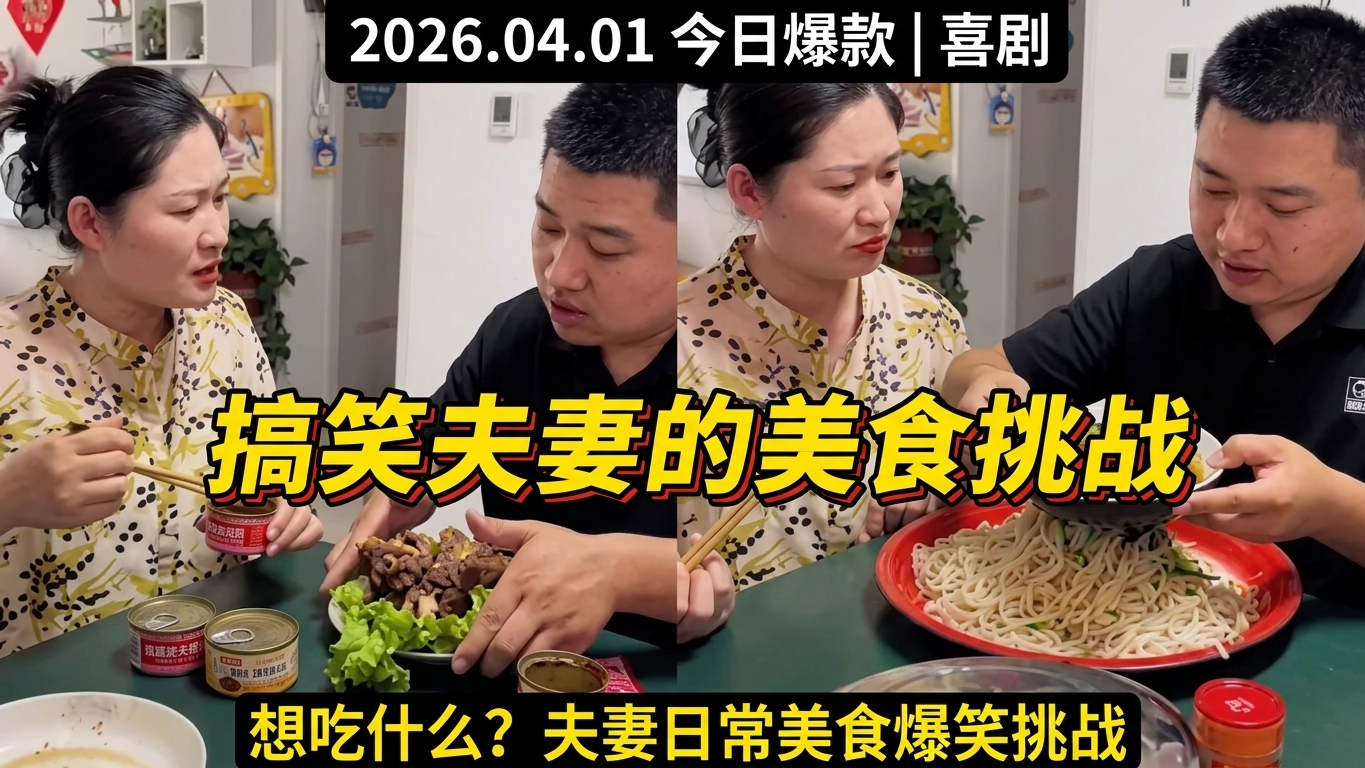 搞笑夫妻的美食挑战