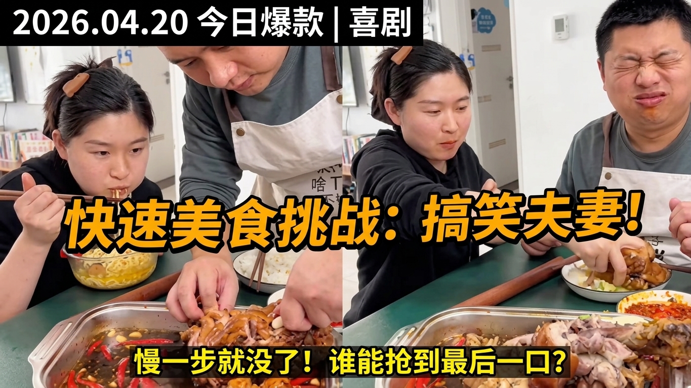 快速美食挑战：搞笑夫妻的日常