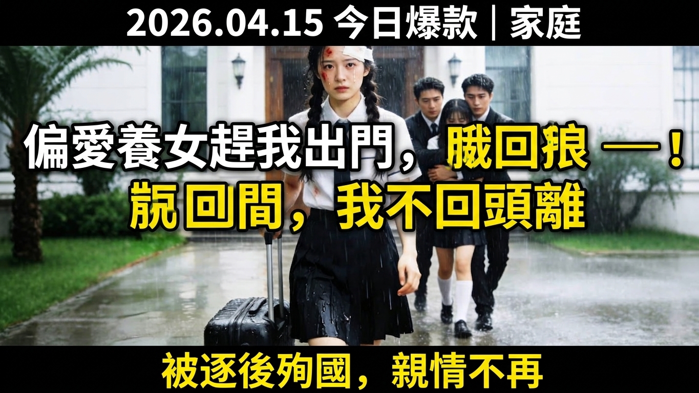 全家偏愛養女趕我出門，我頭也不回離開，以身殉國後他們跪求原諒！